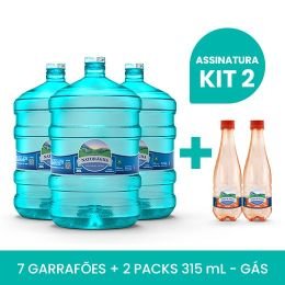 Kit2 - Garrafão 20L+ pack 315ml com gás